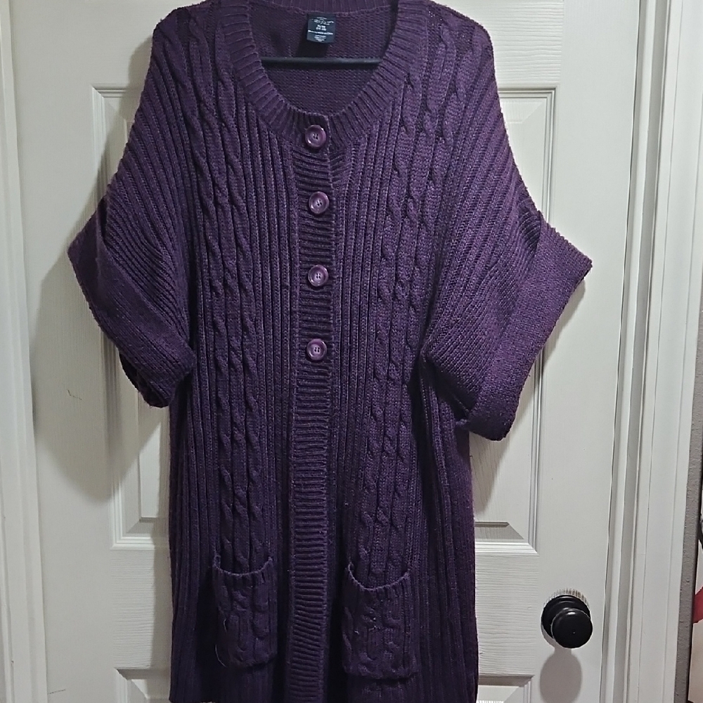 Faded Glory Women's Cardigan in Rich Purple